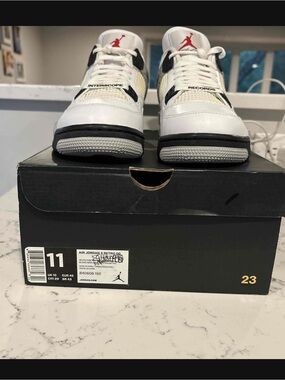 Rare Limited ‘Interscope Record’ Jordan 4 White Cement. Never worn. With box.